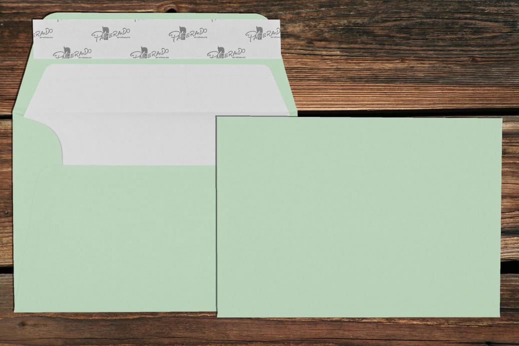 Briefhüllen mit Seidenfutter C6 114x162 mm Haftklebend Mint gerippt 100 g/qm